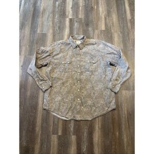 Panhandle Rough Stock Men's XL Paisley Pearl Snap Western Cowboy ROS1167